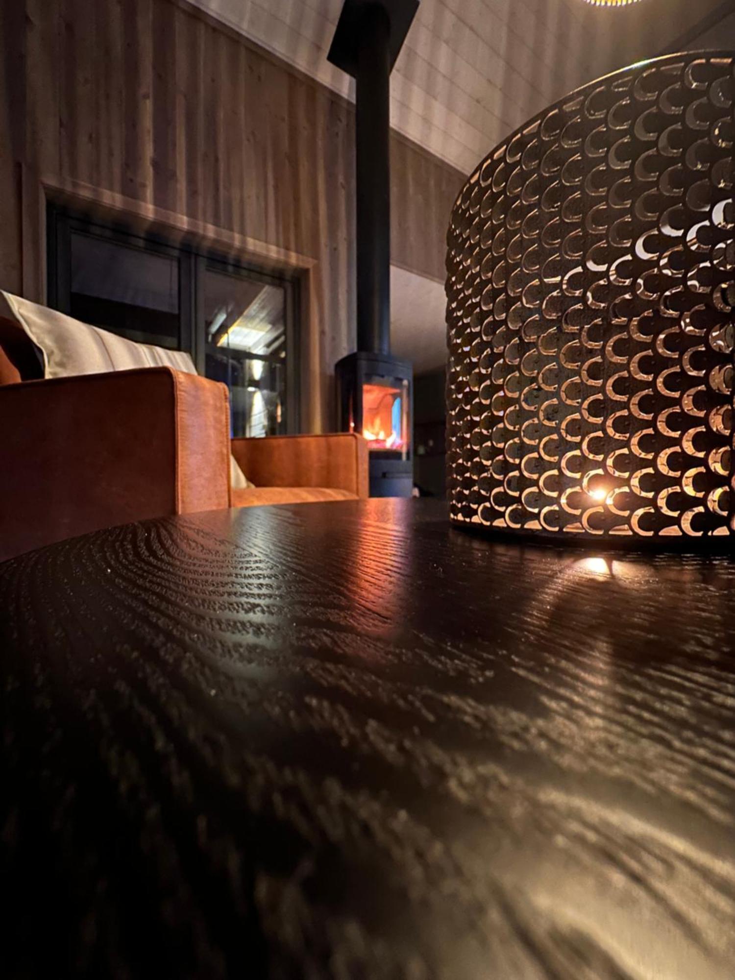 Modern Northern Lights Cabin Drangedal Ngoại thất bức ảnh