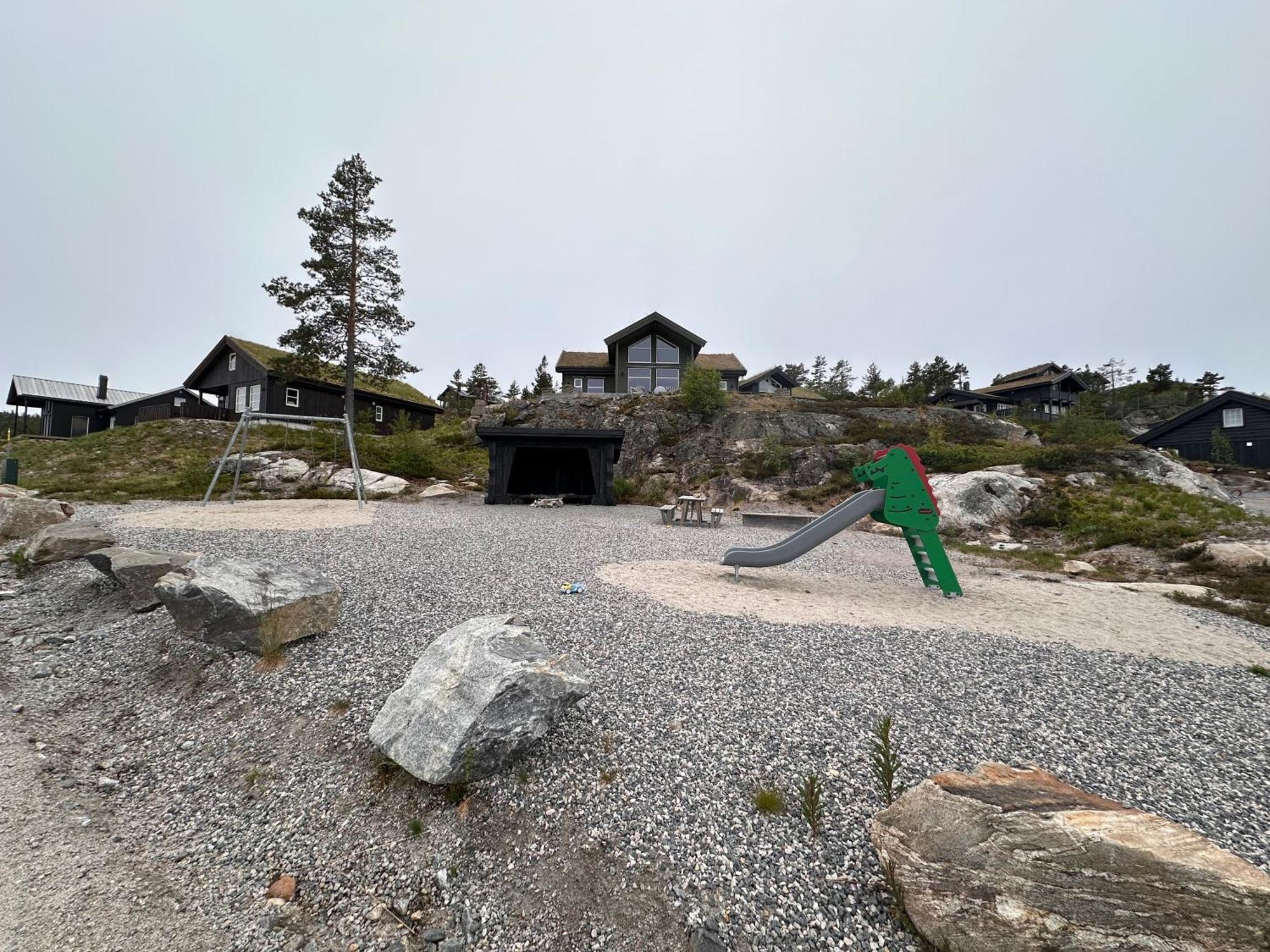 Modern Northern Lights Cabin Drangedal Ngoại thất bức ảnh